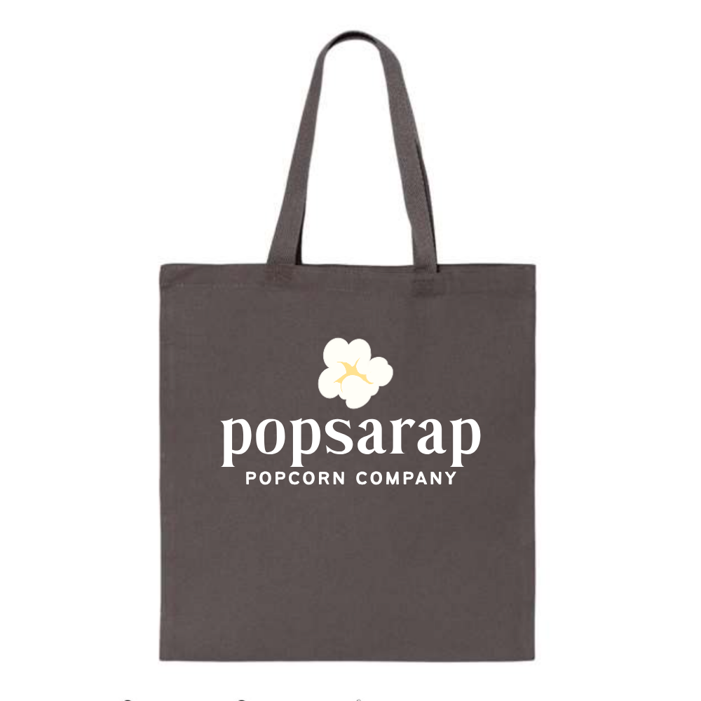 Popsarap Popcorn Carry-All Tote (Charcoal Gray)