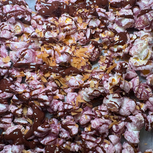 Ube Coconut with Chocolate Drizzle